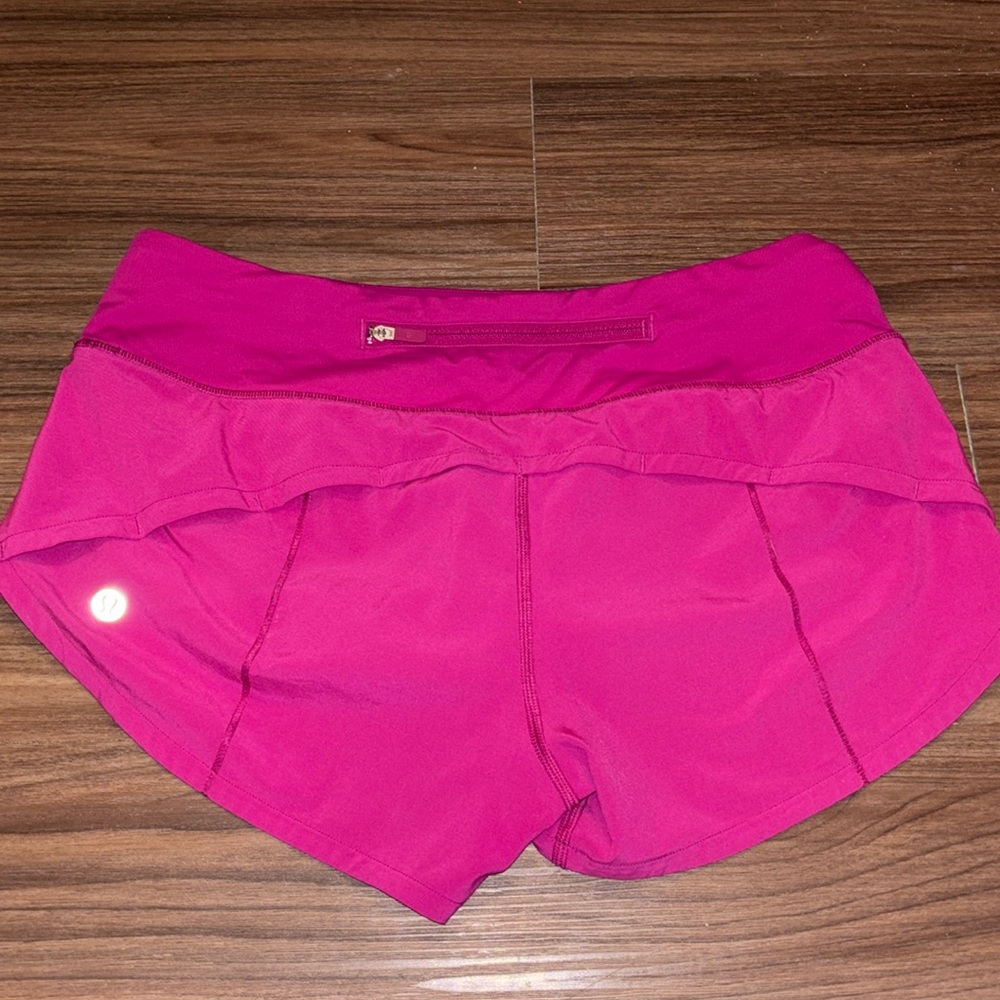 Lulu Lemon Speed Up Hot Pink Shorts Size 4|2.5